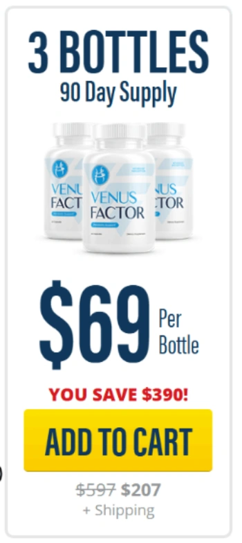 Buy Venus Factor 3 bottles 90-day supply best value deal